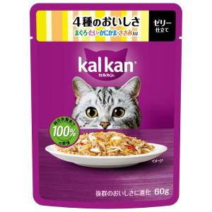 カルカンパウチ 4種のおいしさ まぐろ・たい・かにかま・ささみ入り ６０ｇ