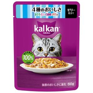 カルカンパウチ 4種のおいしさ まぐろ・たい・白身魚・さけ入り ６０ｇ
