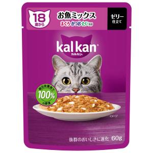 カルカンパウチ 18歳から お魚ミックス まぐろ・かつお・たい入り ６０ｇ