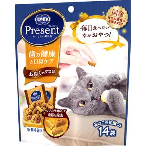 コンボプレゼントキャット 歯の健康と口臭ケア お肉ミックス味 ４２ｇ