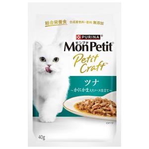 モンプチパウチ プチクラフト ツナ かにかま入りソース仕立て ４０ｇ