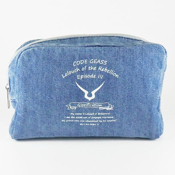 ピアニシモ コードギアス 反逆のルルーシュ III 皇道 デニムポーチ ウォッシュドブルー