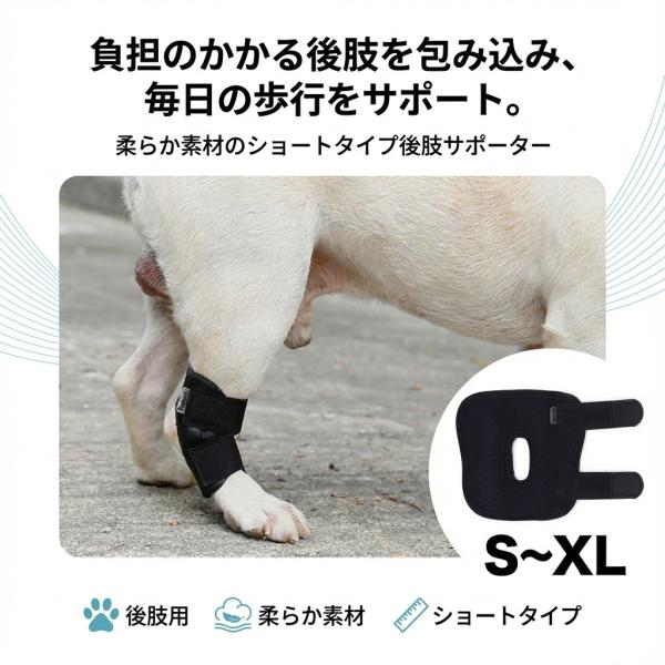 犬 サポーター 後ろ足 介護 関節サポーター 片足 老犬 後足 補助 小型犬 中型犬 シニア