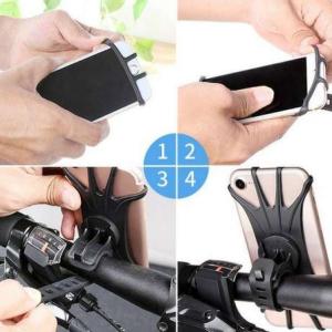 スマホホルダー 自転車 シリコン 黒 宅配 サ...の詳細画像5