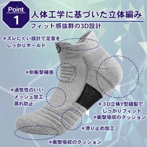 スポーツソックス 靴下 メンズ くるぶし ショ...の詳細画像1
