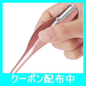 LEDライト付き耳かき ピンセット 耳掃除 子供用 極細先端 ステンレス製 ピンセットタイプ ミミ光棒 はっきり見える