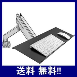 デスクキーボードトレイ,VESA スライド式キーボードトレイ,VESA100×100mm キーボード トレイ,モニタースタンドアームアクセサリー,黒