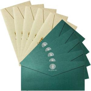 封筒 レターセット 2色/16枚セット 洋封筒 封筒 グリーン おしゃれ 洋封筒 緑 封筒 郵便番号枠なし メッセージカード/ポストカードの商品画像