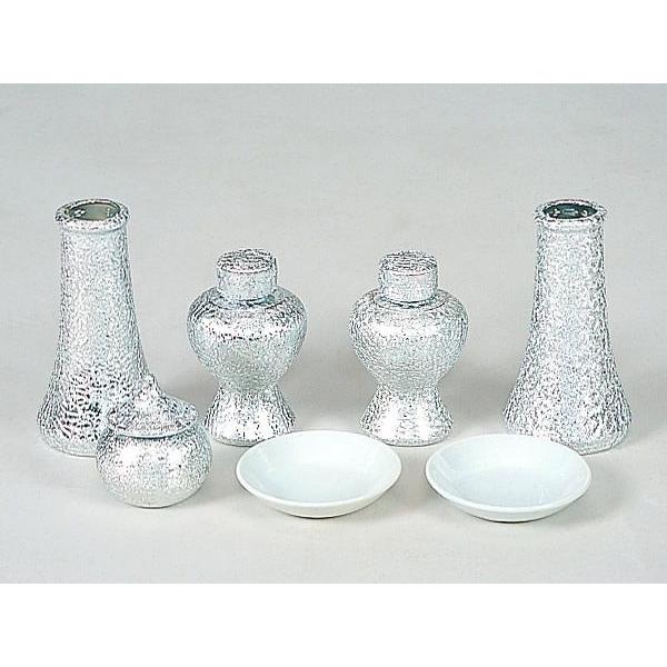 神具 銀チヂミセット 中 4寸 爆買