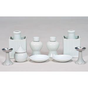 神具 角花ろう立てセット 中 4寸 爆買