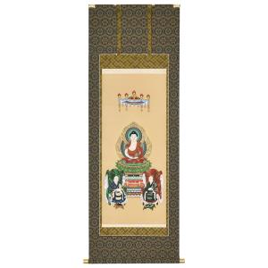 掛軸 仏画 仏間 曹洞三尊仏 曹洞三尊佛 武藤紅雲作 尺五アンド 150cm 爆買