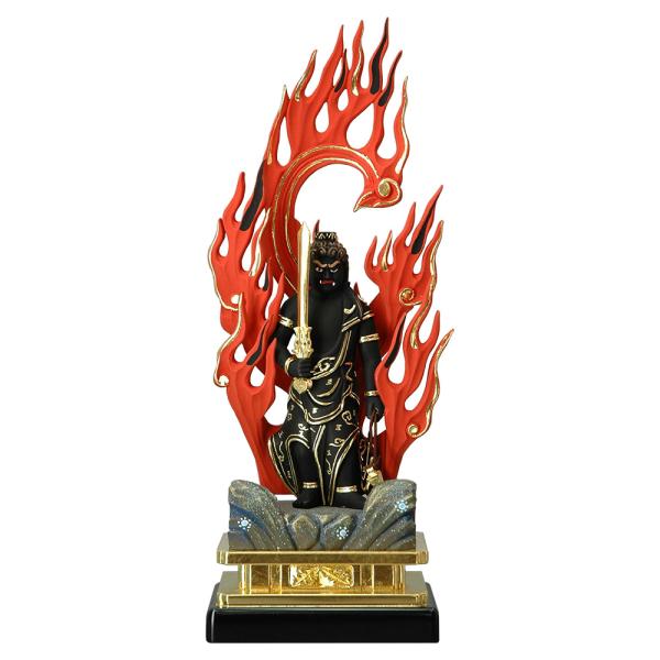 仏像 不動明王 木製 彩色 3寸 真言宗 爆買