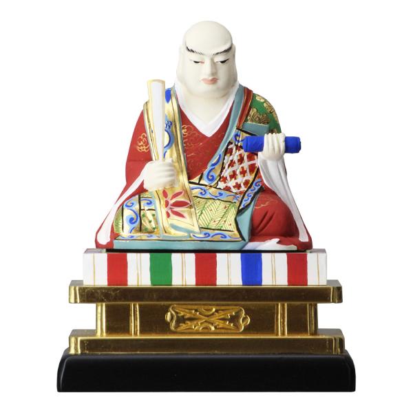 仏像 日蓮上人 木製 彩色 1.8寸 日蓮宗用 爆買
