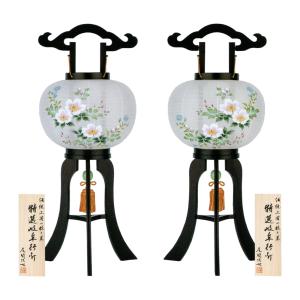 盆提灯 盆ちょうちん 大内行灯 お盆 新盆 初盆 御供 二重総黒檀 12号