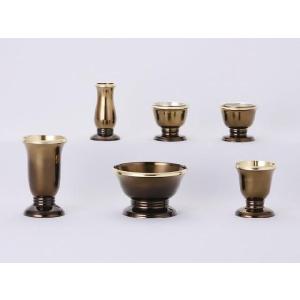 具足セット 仏具セット 6具足 高岡銅器 詩杯型 墨流し 3.0寸 爆買 