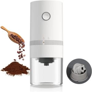 電動コーヒーミル 充電式 自動コーヒーミル 挽き具合7段階調整 セラミック 豆挽き コーヒー豆 フィルターw