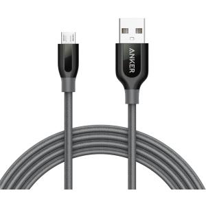 Anker PowerLine+ Micro USBケーブル【2重編込の高耐久ナイロン素材 / 結束バンド付属 / 急速充電 / 高速データ通信対応】 Xperia、Nexus