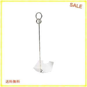 2940 PPLS 卓上 スチール リング POPスタンド 広告 値札 シルバー 20cm高 6個組