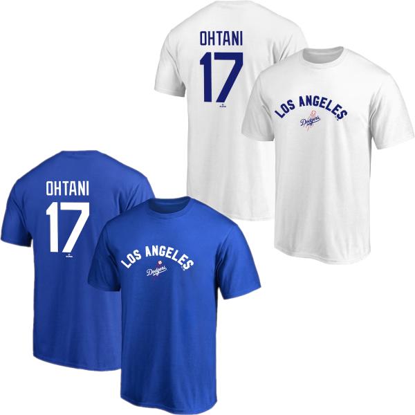 MLB 大谷翔平 ドジャース Tシャツ メンズ ネーム&amp;ナンバー T-Shirt MLB公式ライセン...
