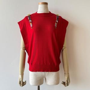 アルベロベロ 25SS 119758 ﾋﾟﾝｸ ぶたさんﾋﾞｰｽﾞ刺繍 ｼｱｰﾌﾘﾙｼﾞﾚ 表記無し OLLEBOREBLA アルベロベロ 25SS 119758 ピンク ぶたさんビーズ刺繍