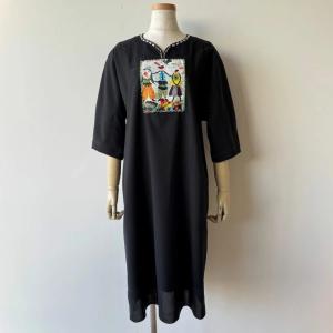 【40％OFF SALE】アルベロベロ(Alberobello)オレボレブラぶたさんプリント地付き ワンピース（クロ）【2025 SUMMER COLLECTION】送料無料