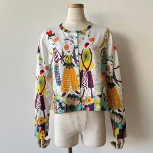OLLEBOREBLA アルベロベロ 522167 ぶたちゃん刺繍　ニット OLLEBOREBLA アルベロベロ 522167 ぶたちゃん刺繍 ニット - メルカリ
