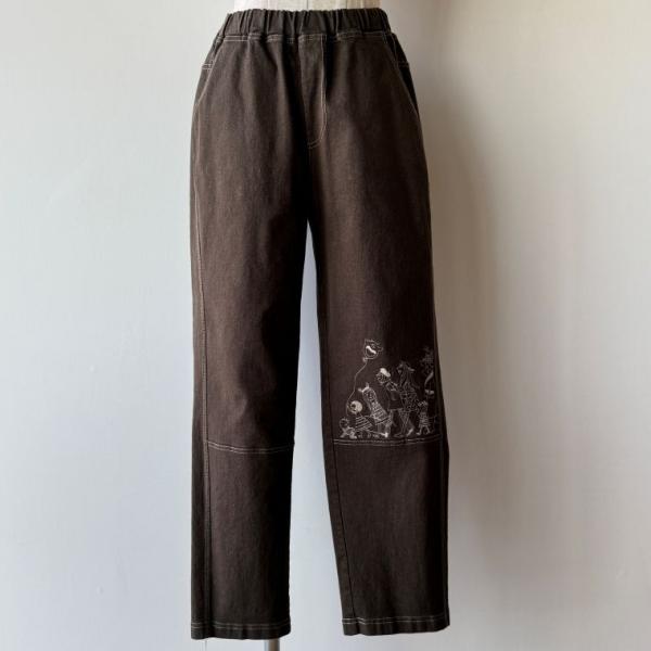 【40％OFF SALE】アルベロベロ(Alberobello)オレボレブラ　刺繍入り ストレッチデ...