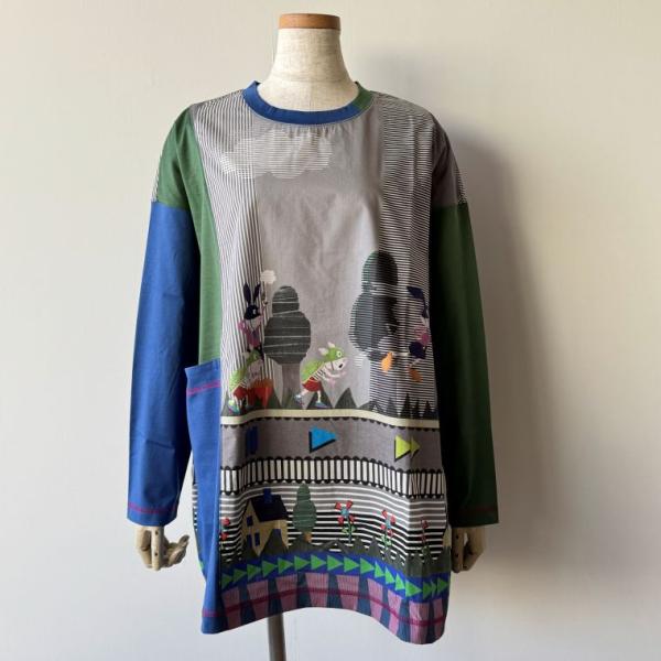 アルベロベロ(Alberobello)オレボレブラPLAY&amp;STOPパネルプリント チュニック（グレ...