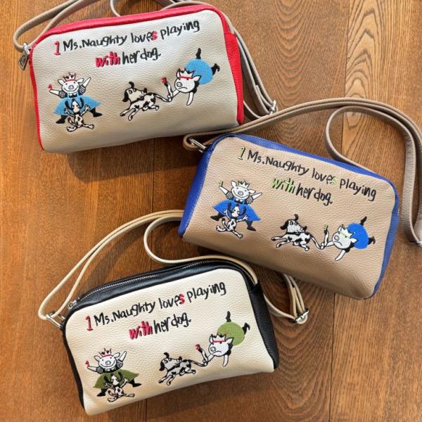 アルベロベロ(Alberobello)オレボレブラMs.ノーティ刺繍入り レザーショルダーバッグ【2...