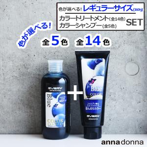 カラートリートメント 160g とカラーシャンプーのセット アンナドンナ トリートメント シャンプー カラーシャンプー ヘアカラー カラー剤 白髪