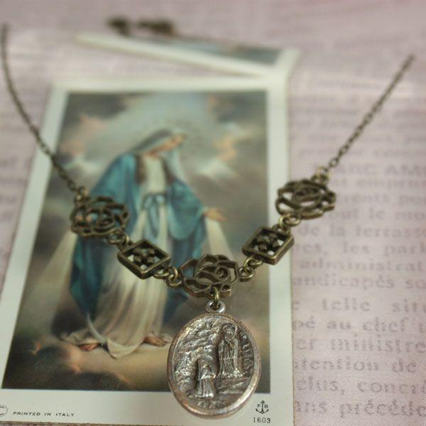 オリジナル メダイネックレス（ルルドの聖母）guardA021