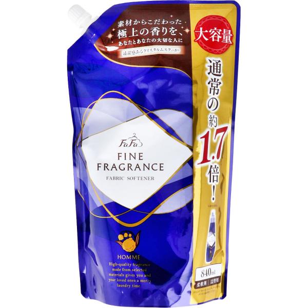 ファーファ ファインフレグランス オム クリスタルムスクの香り 柔軟剤 詰替用 840mL