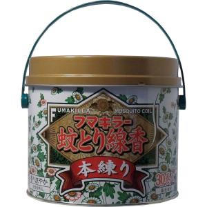 フマキラー蚊とり線香 本練り 30巻缶入(線香皿付)｜annastore