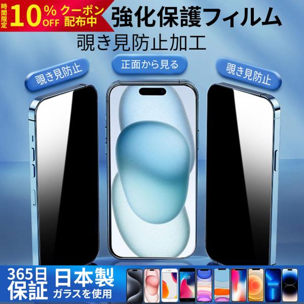 iPhone 保護フィルム ガラスフィルム 覗見防止 iPhone14 pro max 13 iPh...