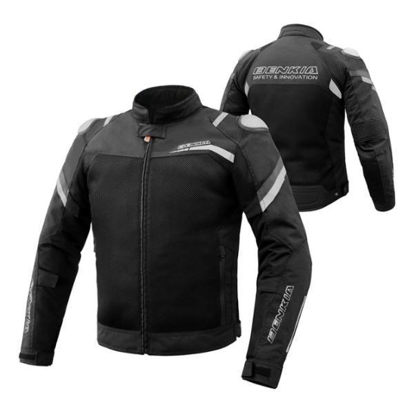 BENKIA バイクジャケット メシュ 夏用 メンズ ライダースジャケット プロテクター装備 男 バ...