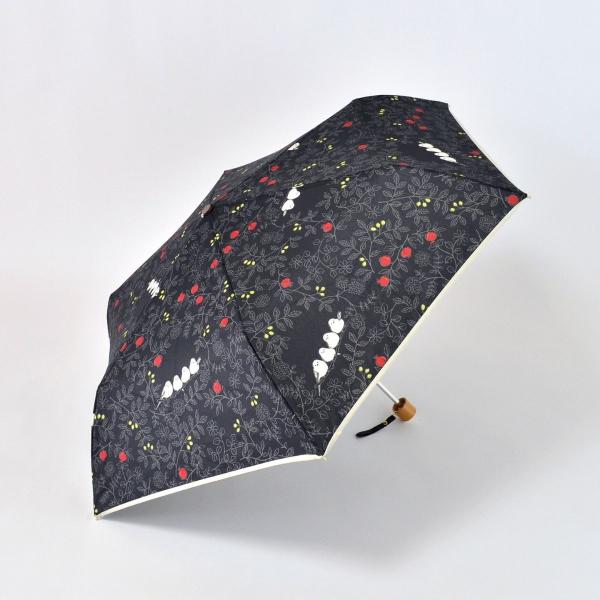 折りたたみ傘 55cm耐風楽ミニ ザクロとシマエナガ MKN 軽量 雨傘 折り畳み傘