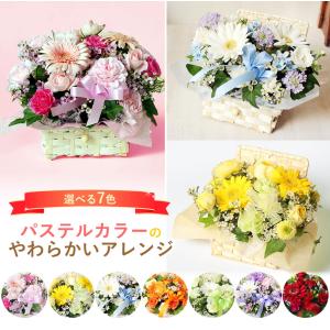 パステルカラーのやわらかアレンジ ギフト プレ...の詳細画像1