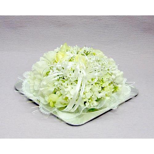 バースデー フラワーケーキ  ホワイト　キャンドルセット誕生日の花　翌日配達 ギフト プレゼント お...