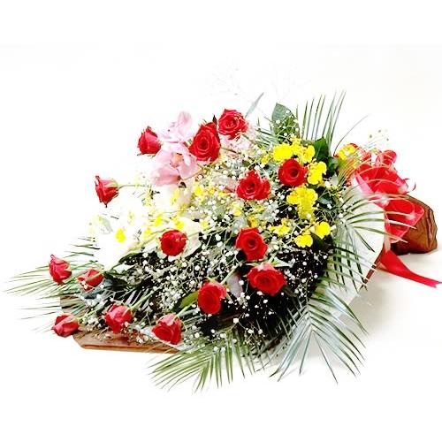 花 退職祝 結婚祝 赤 バラ ラン 豪華 花束 バースデー ギフト プレゼント 贈り物 クリスマス ...