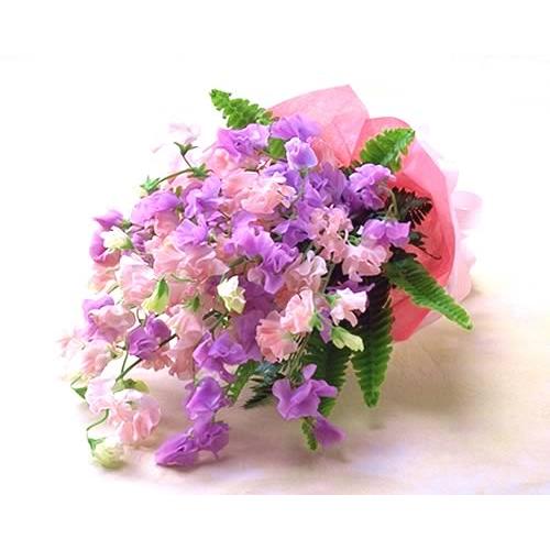 スイートピーいっぱいのブーケ 歓送迎 送別 お祝い ホワイトデー 入学 卒業 就職 退職 贈り物 爆...