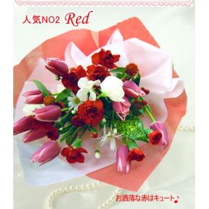 花束 花 ギフト チューリップと春のお花の花束...の詳細画像2
