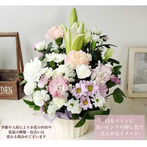 お供え 花 お盆 初盆 ユリ入りアレンジ 季節...の詳細画像5