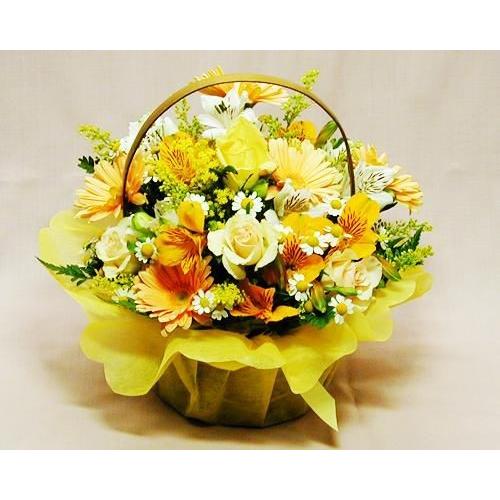 成人の日 薔薇 バラ ガーベラ 黄アレンジ 金運 爆買