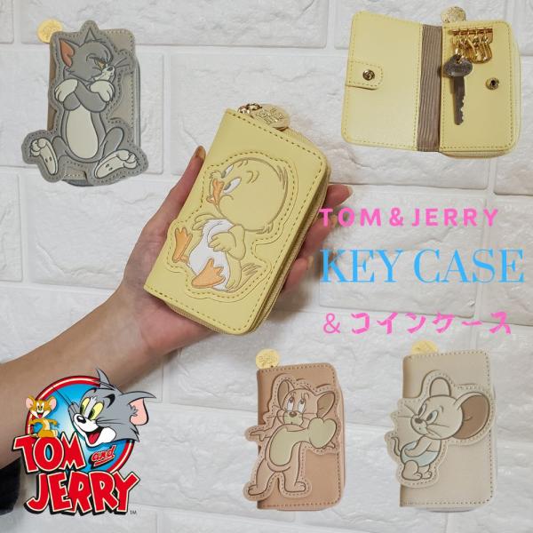 トムとジェリー キーケース コンパクト財布 ミニ財布 カギ入れ 小銭入れ ミニウォレット レディース...