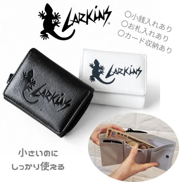 ラーキンス 三つ折り財布 メンズ レディース ミニ財布 コンパクト財布 小銭入れ 札入れ カード入れ...