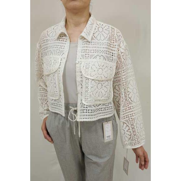 春夏値下げ【ローブ/カフネ/425903/30%OFF】ポリ綿透かし編みレースサテンパイピング２フラ...