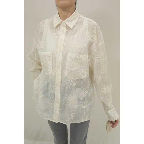 春夏値下げ【ローブ/カフネ/515905/30%OFF】リヨセルポリシフォン×綿エンブロイダリーレー...