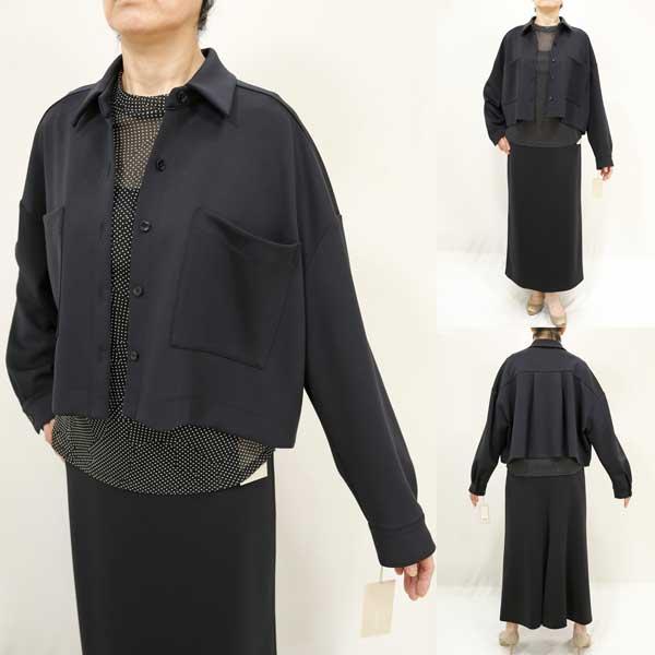 春夏物【ローブ/カフネ/年間物/515935】ポリストレッチダブルニットジャージーシャツジャケットワ...