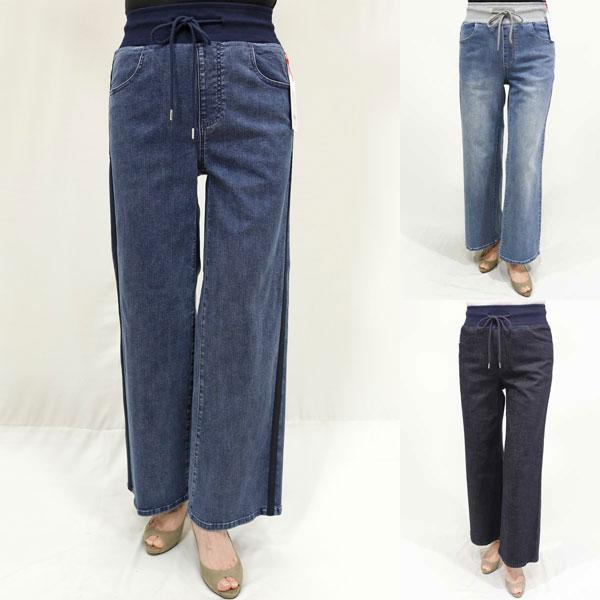 春夏物【ローブ/パシオーネ/年間物/定番/516655/536655】綿ポリストレッチデニム＋Ｗリブ...