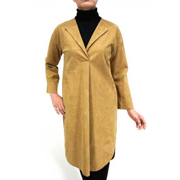 秋冬最終処分【ブラーミン/年間物/B64502/70%OFF】エコスエードキーネックコクーンチュニッ...